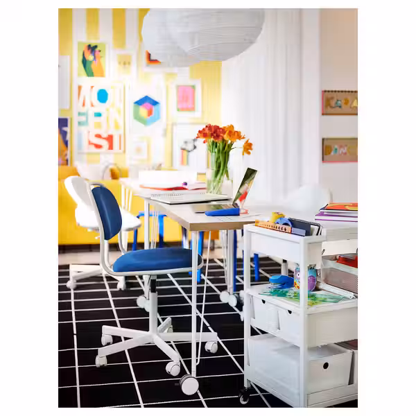 ÖRFJÄLL Рабочий стул - белый/Vissle темно-синий - фото 4