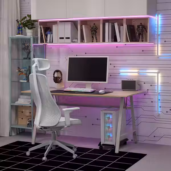 MATCHSPEL МАТЧСПЕЛ Стул для геймеров - Bomstad светло-серый - фото 5