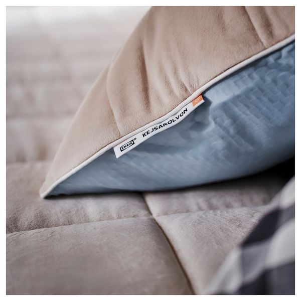 KEJSAROLVON КЕЙСАРОЛВОН Наматрасник - бежевый/синий 90x200 см - схема-чертеж с размерами