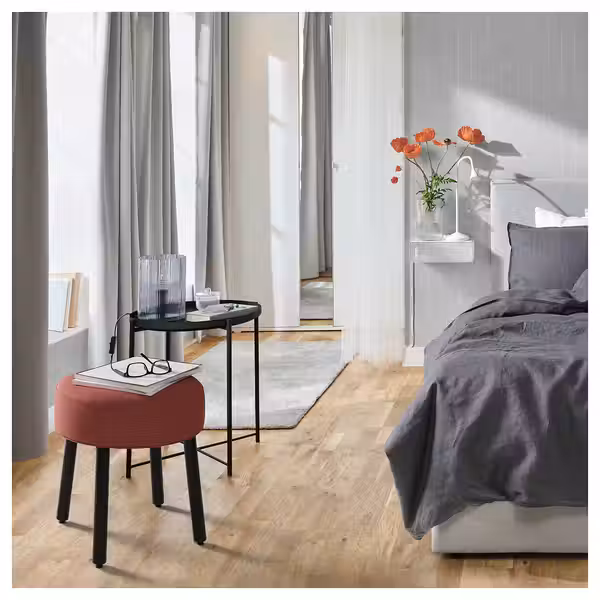 MÖRTFORS МЁРТФОРС Пуф - дисерёд красный 47x47 см - фото 4