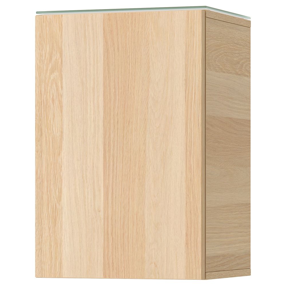 Навесной шкаф с 1 дверцей, 40x32x58 см, под беленый дуб IKEA GODMORGON ГОДМОРГОН 603.304.32 - фото 1