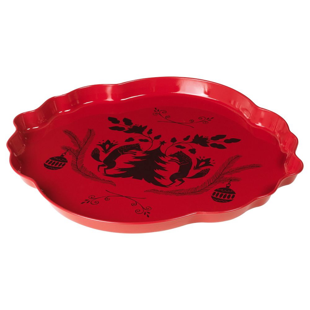 Поднос ВИНТЕР 2018, красный (30x32 см) - схема-чертеж с размерами