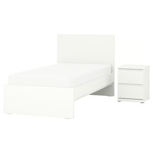 STORKLINTA Комплект мебели для спальни,2 предм - белый 90x200 см