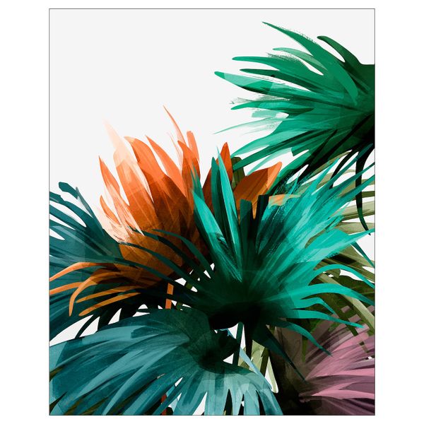 Картина, Разноцветные листья 40x50 см IKEA ПЬЕТТЕРИД 104.738.57 - схема-чертеж с размерами