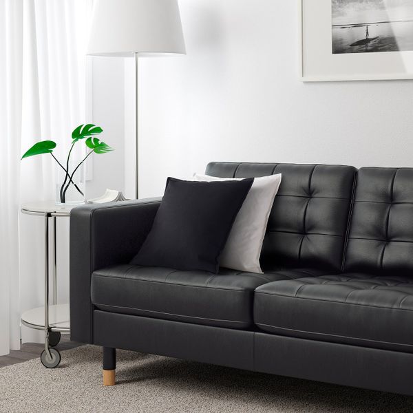 3-местный диван-кровать, Гранн, Бумстад черный/дерево IKEA ЛАНДСКРУНА 992.489.12 - фото 2