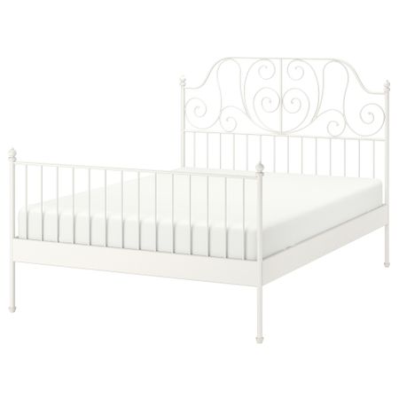 Каркас кровати, белый, 140x200 см IKEA LEIRVIK ЛЕЙРВИК 192.772.63