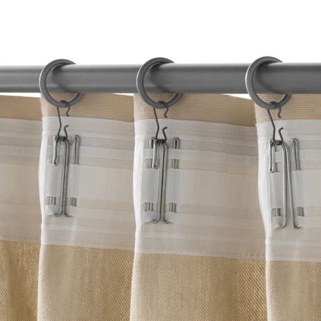 Гардин кольцо с зажимом и крючком, серебристый 25 мм IKEA SYRLIG СИРЛИГ 803.703.37