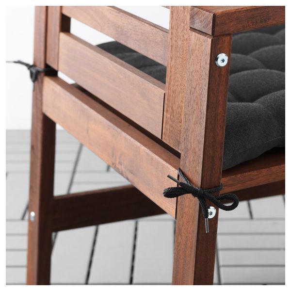 Подушка на садовый стул ХОЛЛО, черный (50x50 см) - фото 3