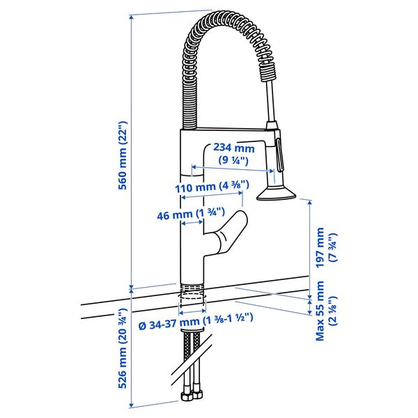 MAJSJÖN МАЙШЁН - схема-чертеж с размерами