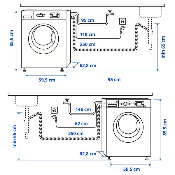 IKEA, дополнительный ракурс - схема-чертеж с размерами