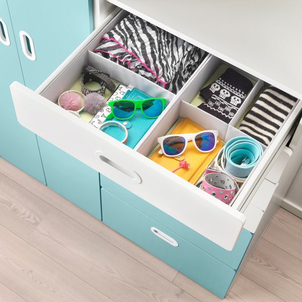 Шкаф платяной, белый/голубой 120x50x192 см IKEA STUVA СТУВА / FRITIDS ФРИТИДС 092.764.43 - схема-чертеж с размерами