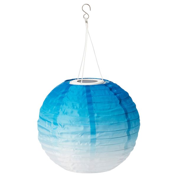 Подвесная светодиодная лампа, для сада/шаровидный синеватый оттенок 30 см IKEA SOLVINDEN СОЛВИДЕН 604.873.57 - фото 1