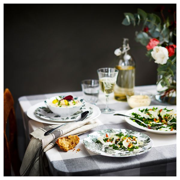 Десертная тарелка АРВ, белый, зеленый (22 см) - фото 3