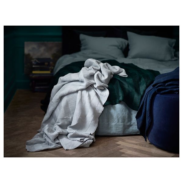Плед, зеленый, 120x160 см IKEA ВЭГМОЛЛА 803.522.82 - фото 5