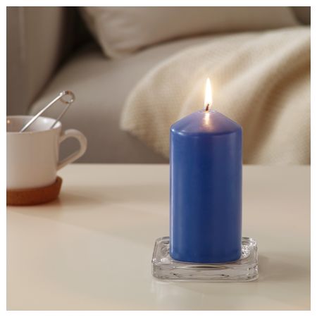 Неароматическая свеча формовая ДАГЛИГЕН, темно-синий (14 см)