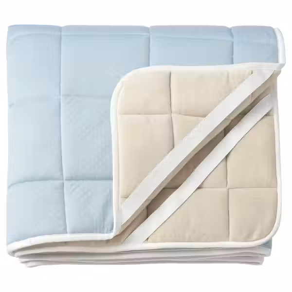 KEJSAROLVON КЕЙСАРОЛВОН Наматрасник - бежевый/синий 140x200 см - фото 1