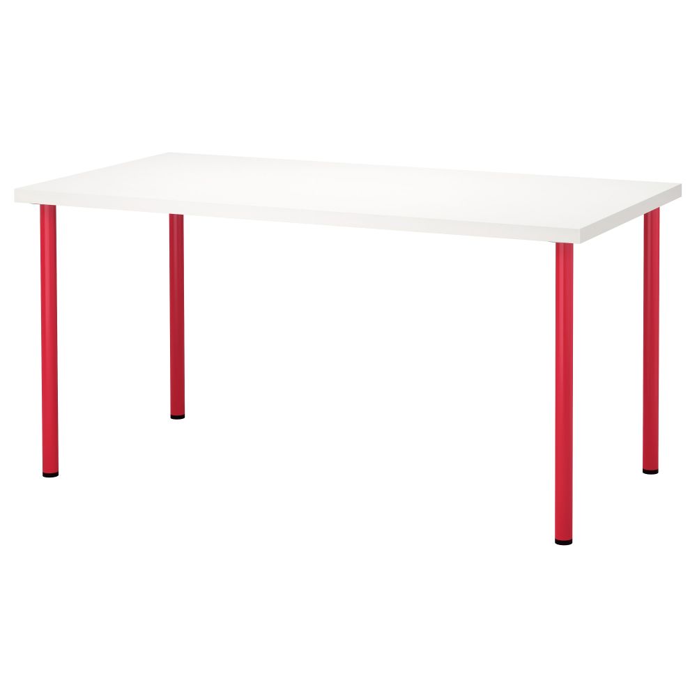 Стол ЛИННМОН / АДИЛЬС, белый, розовый (150x75 см) - фото 1