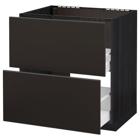 Напольный шкаф под мойку + 2 фронтальных панель, 2 ящика, 80x60 cm IKEA METOD МЕТОД, MAXIMERA МАКСИМЕРА 692.124.34