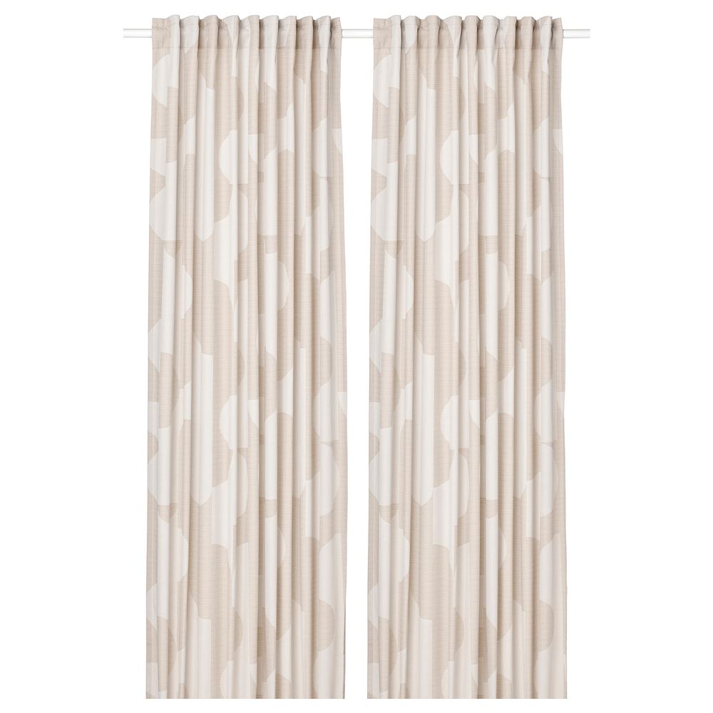Затемняющие гардины, 2 шт., бежевый 145x300 см IKEA RÖDASK РЁДАСК 004.880.86 - фото 1