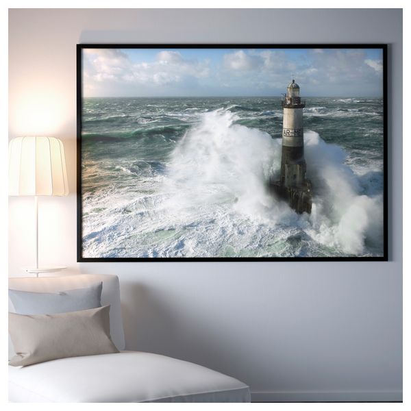 Картина с рамой БЬЁРКСТА, Маяк, черный (200x140 см) - фото 2