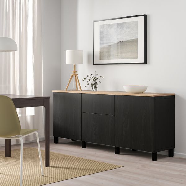 Комбинация для хранения с ящиками, черно-коричневый/Лаппвик/стуббарп черно-коричневый 180x42x76 см IKEA BESTÅ БЕСТО 294.404.66 - фото 2