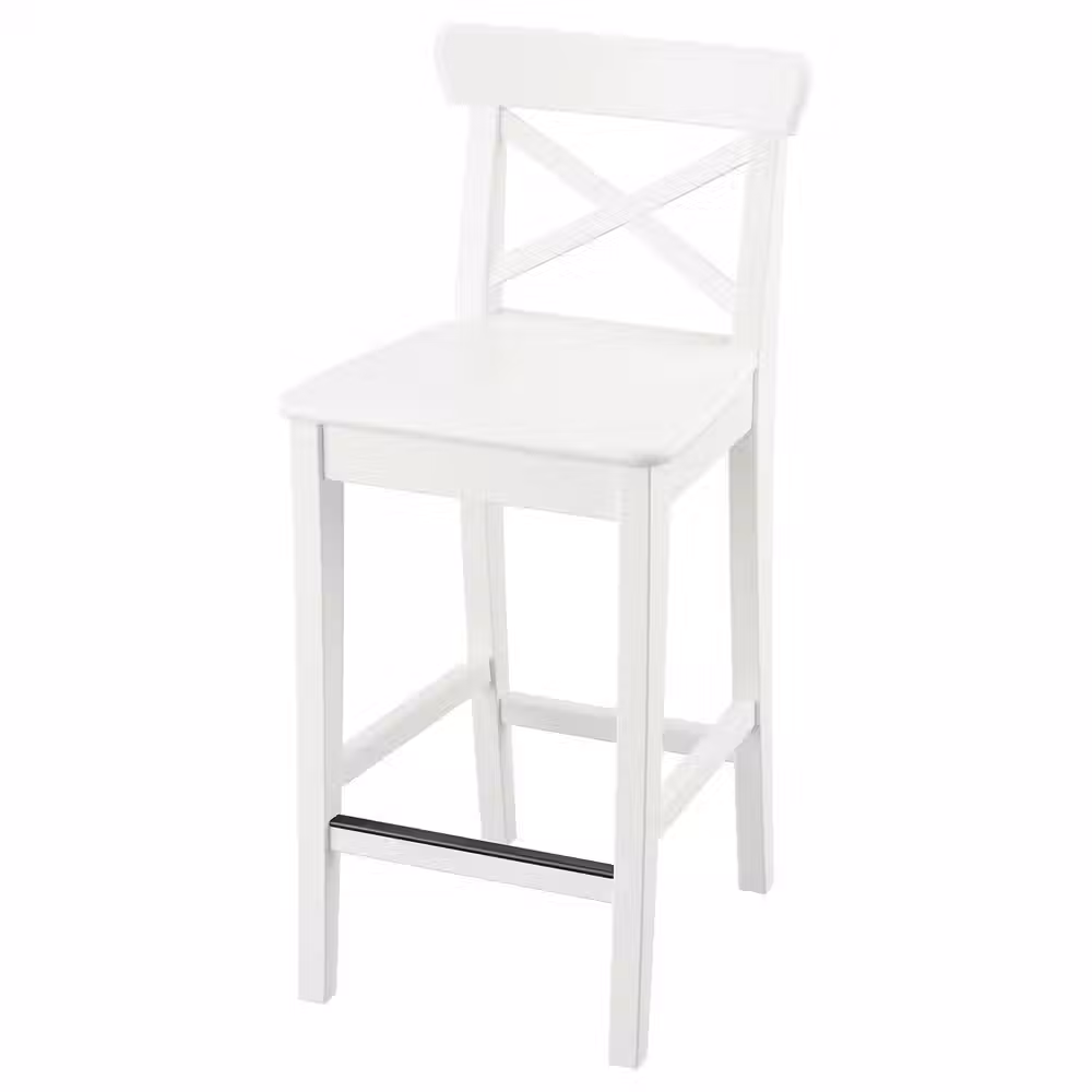 ROSENTORP РОЗЕНТОРП Стул барный - белый/белый 63 см - фото 1