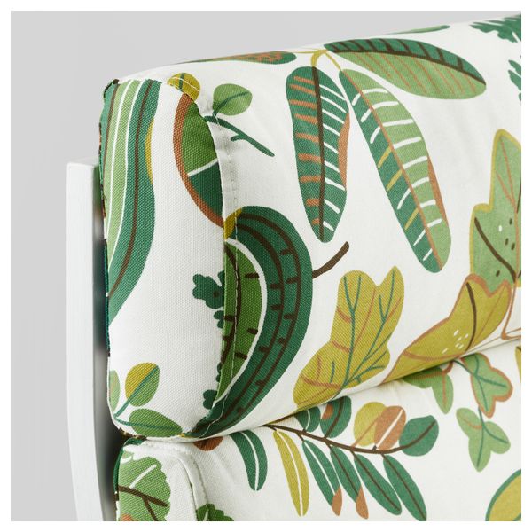 Кресло ПОЭНГ, белый, Симмарп зеленый - фото 4