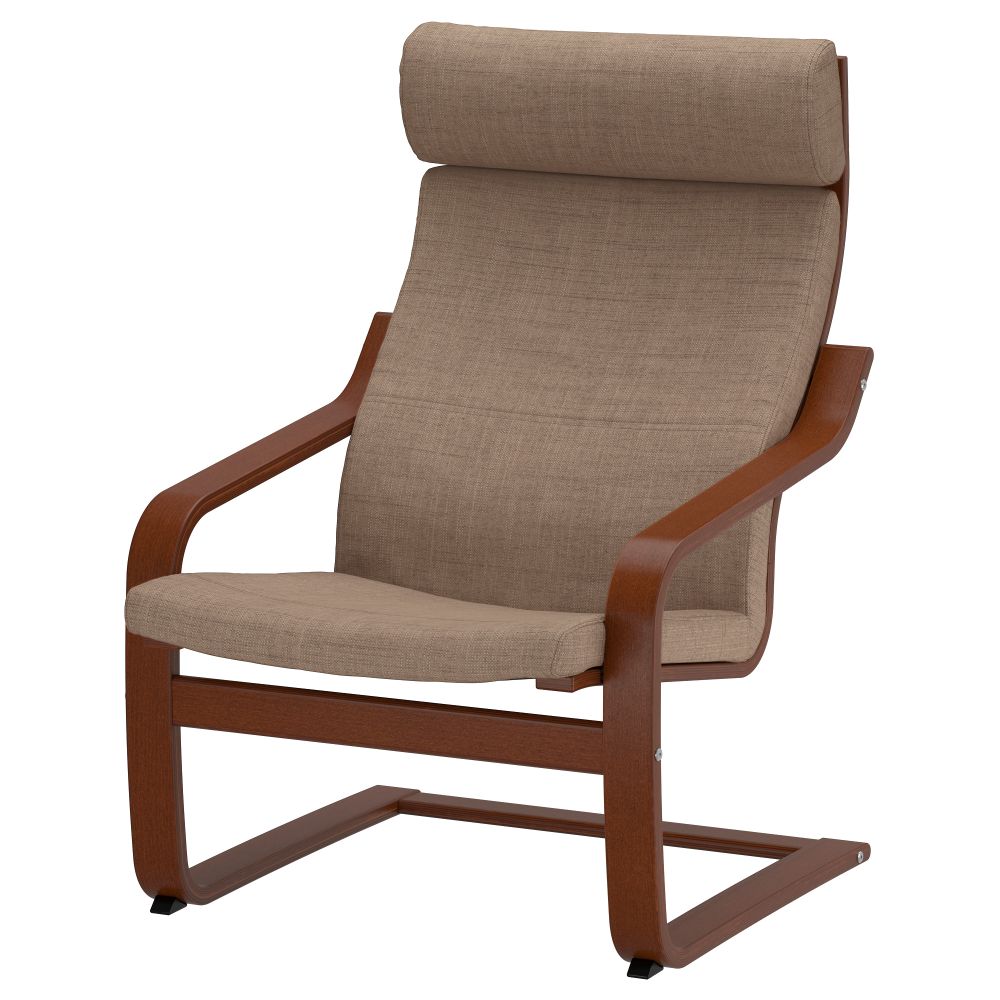 Кресло ПОЭНГ, классический коричневый, Исунда коричневый - фото 1