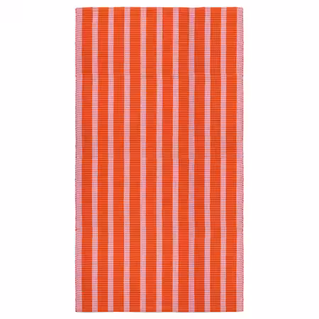 VÄGSKYLT ВЭГСКЮЛТ Ковер, безворсовый - розовый/оранжевый 80x150 см