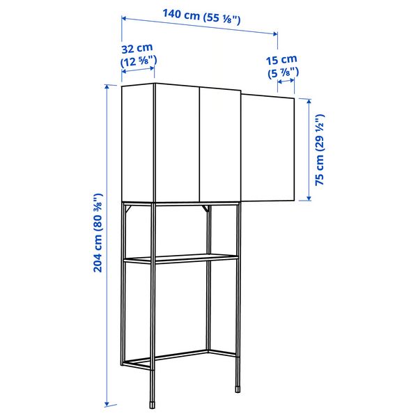 IKEA, дополнительный ракурс - схема-чертеж с размерами