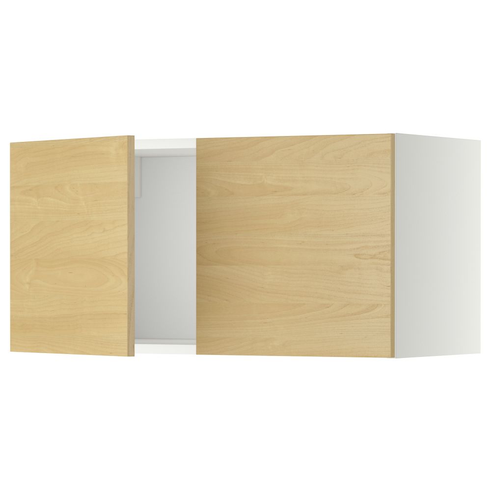 Навесной шкаф с 2 дверями МЕТОД, белый, Тингсрид береза (80x40 см) - схема-чертеж с размерами