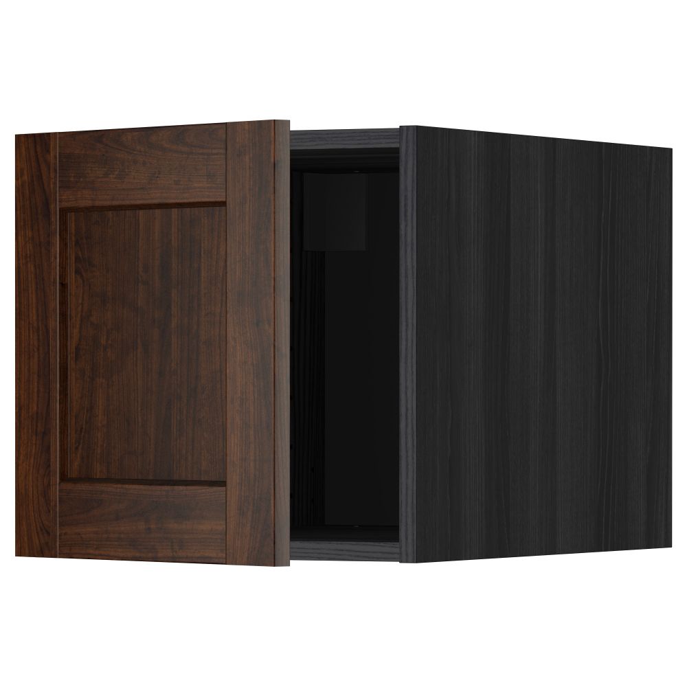 Верхний шкаф МЕТОД, черный, Эдсерум коричневый (40x40 см) - схема-чертеж с размерами