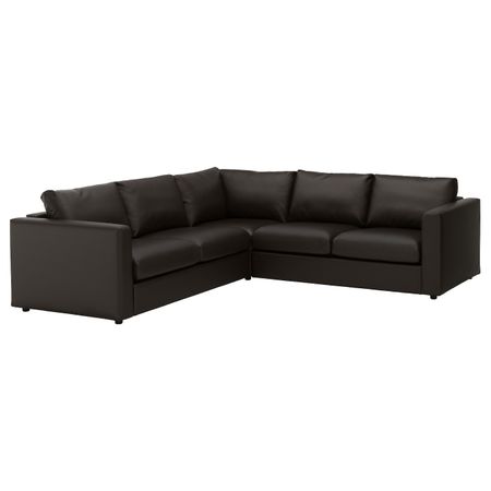 4-местный угловой диван, Фарста черный IKEA ВИМЛЕ 592.113.69