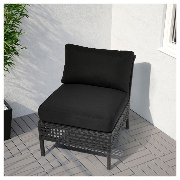 1-местная секция, садовая КУНГСХОЛЬМЕН, черно-коричневый - фото 5