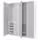 PAX / FARDAL Гардероб - белый/глянцевый светло-серый 200x60x236 см
