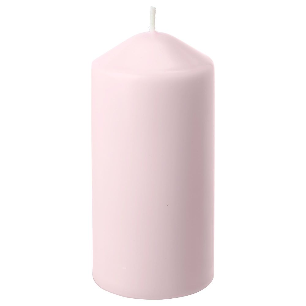 Неароматическая свеча формовая ДАГЛИГЕН, светло-розовый (14 см) - фото 1
