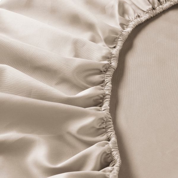Простыня натяжная, светло-бежевый 160x200 см IKEA NATTJASMIN НАТТЭСМИН 504.427.36 - фото 5