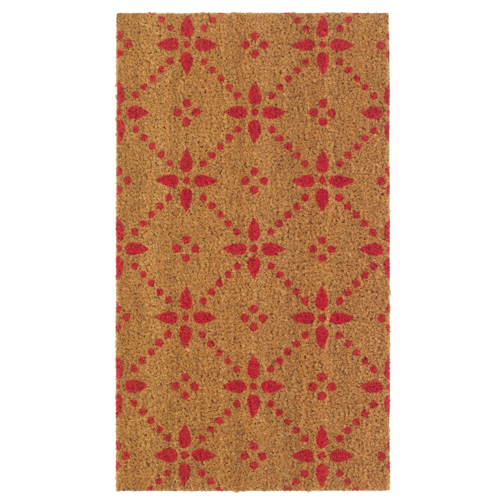 Придверный коврик ВИНТЕР 2015, красный, неокрашенный (40x70 см) - схема-чертеж с размерами