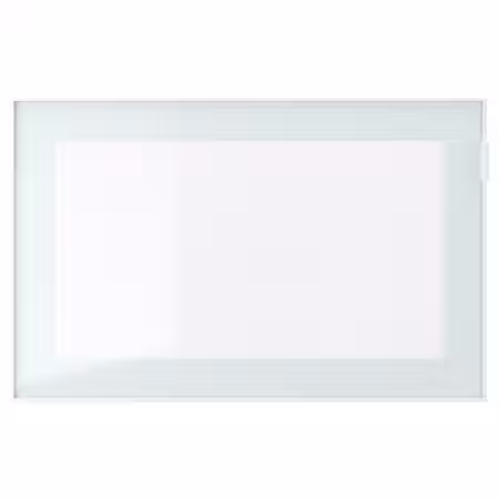 GLASSVIK Стеклянная дверь - белый/светло-зеленый прозрачное стекло 60x38 см