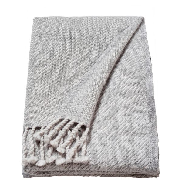 Плед, светло-серый 60x160 см IKEA OMTÄNKSAM ОМТЭНКСАМ 804.694.56 - фото 1