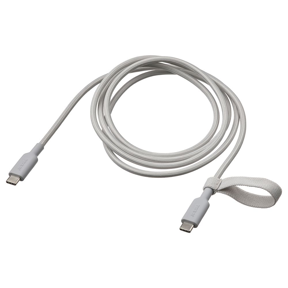 Кабель USB-C–USB-C, светло-серый, 1.5 м IKEA LILLÅNGEN ЛИЛЛОНГЕНHULT ЛИЛЛЬХУЛЬТ 405.810.92 - фото 1