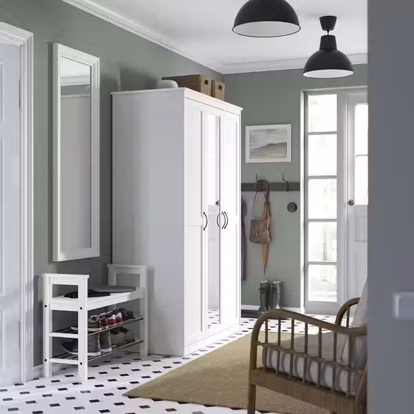 SONGESAND Шкаф платяной - белый 120x60x191 см - фото 3