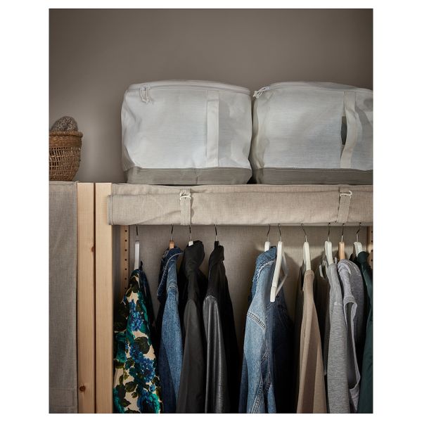 Стеллаж с полками, штангами, чехлом 89x50x179 см IKEA IVAR ИВАР 993.028.76 - схема-чертеж с размерами