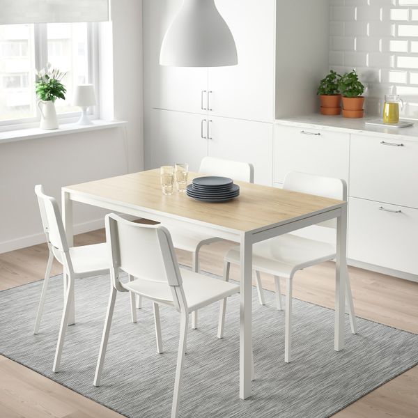 Стол, ясень, белый, 125x75 см IKEA МЕЛЬТОРП 192.800.34 - фото 4
