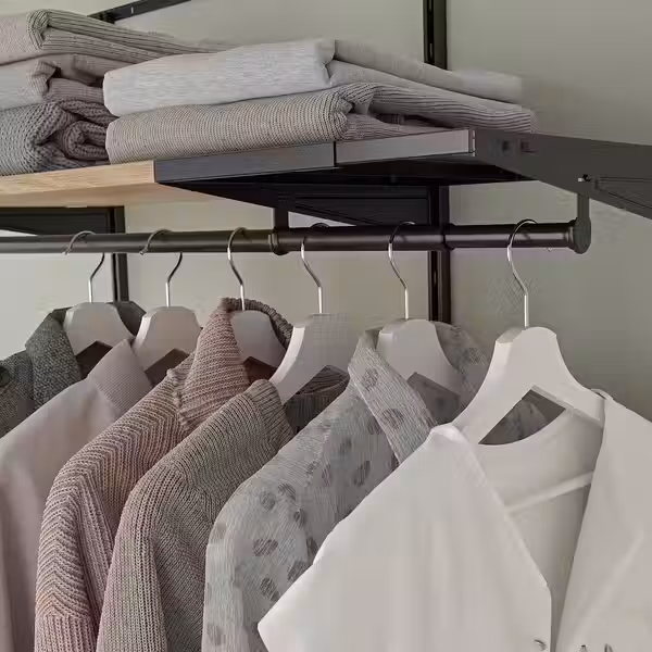 BOAXEL Регулируемая полка - антрацит 20-30 см - схема-чертеж с размерами