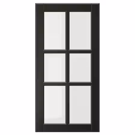 BODBYN Стеклянная дверь - чёрный 40x80 см