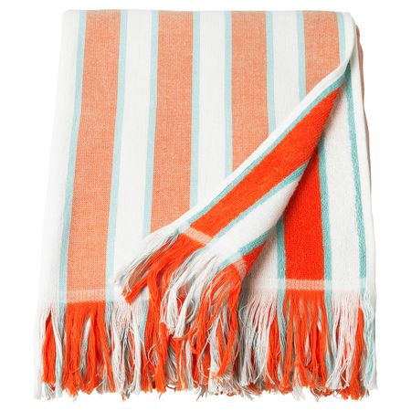 Пляжное полотенце, в полоску оранжевый 100x180 см IKEA СОЛБЛЕКТ 904.604.03