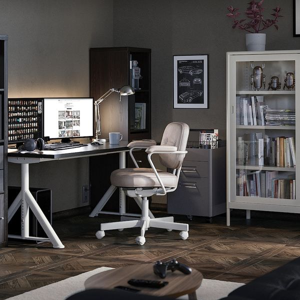 Рабочий стул, Гранн бежевый IKEA ALEFJÄLL АЛЕФЬЕЛЛЬ 903.674.57 - фото 4