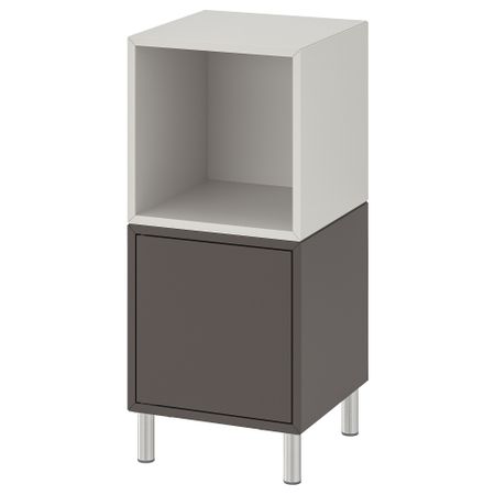 Комбинация шкафов с ножками, 35x35x80 см, темно-серый, светло-серый IKEA EKET ЭКЕТ 492.864.21