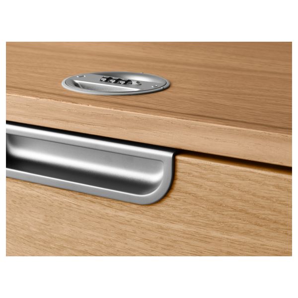 Тумба с ящиками на колесах ГАЛАНТ, дубовый шпон (45x55 см) - схема-чертеж с размерами